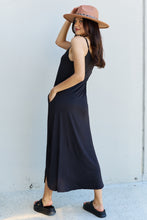 Load image into Gallery viewer, Good Energy Cami Side Slit Maxi Dress in Black