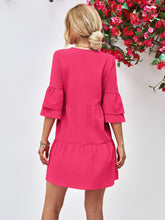 Load image into Gallery viewer, V-Neck Flare Sleeve Mini Dress