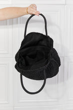 Load image into Gallery viewer, Beach Date Straw Rattan Handbag in Black