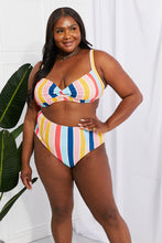 Load image into Gallery viewer, Marina West Swim Take A Dip Twist High-Rise Bikini in Stripe