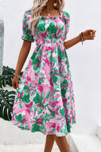 Load image into Gallery viewer, Floral Frill Trim Square Neck Dress