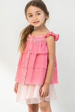 Load image into Gallery viewer, Girls Buttoned Ruffled Top