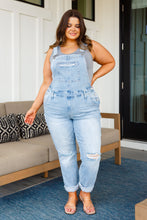Load image into Gallery viewer, Annabelle Distressed Straight Leg Overalls