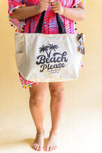 Load image into Gallery viewer, Beach Please Zippered Tote