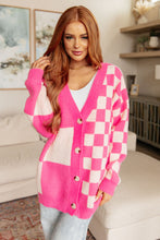 Load image into Gallery viewer, Don&#39;t Stop Me Now Checkered Cardigan