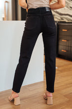 Load image into Gallery viewer, Reese Rhinestone Slim Fit Jeans in Black