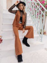 Load image into Gallery viewer, Fringe Vest and Flare Pants Set