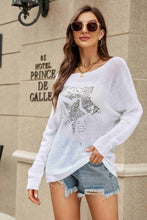 Load image into Gallery viewer, Sequin Graphic Dolman Sleeve Knit Top
