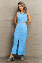 Load image into Gallery viewer, V-Neck Vest and Slit Maxi Skirt Set