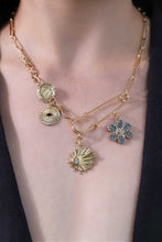 Load image into Gallery viewer, Rhinestone Flower Paperclip Chain Necklace