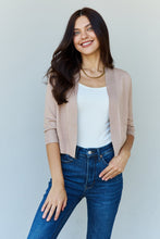 Load image into Gallery viewer, My Favorite 3/4 Sleeve Cropped Cardigan in Khaki
