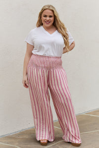 Wide Leg Striped Palazzo Pants