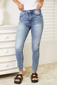 High Waist Tummy Control Vintage Skinny Jeans