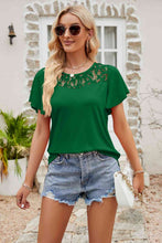 Load image into Gallery viewer, Alice Spliced Lace Flutter Sleeve Top