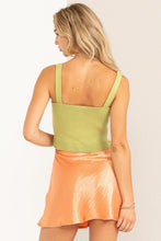 Load image into Gallery viewer, Slit Ribbed Tank in Pale Olive