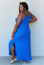 Load image into Gallery viewer, Good Energy Cami Side Slit Maxi Dress in Royal Blue