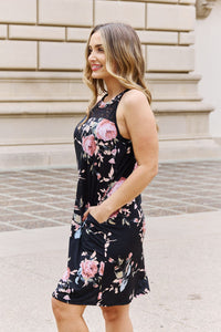 On A Journey Floral Lace Detail Sleeveless Dress