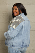 Load image into Gallery viewer, Washed Denim Camo Contrast Jacket