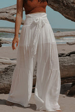 Load image into Gallery viewer, Smocked Tied Wide Leg Pants