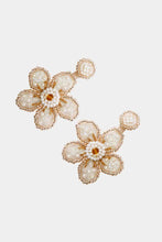 Load image into Gallery viewer, Flower Shape Beaded Dangle Earrings