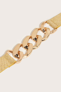 Elegant Chain Detail PU Belt