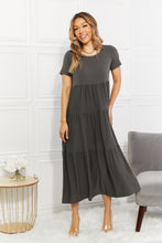 Load image into Gallery viewer, Round Neck Short Sleeve Tiered Dress