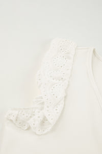 Deep V Lace Butterfly Sleeve Top