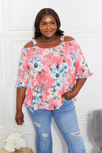 Load image into Gallery viewer, Fresh Take  Floral Cold-Shoulder Top