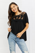 Load image into Gallery viewer, Ready To Go Lace Embroidered Top in Black