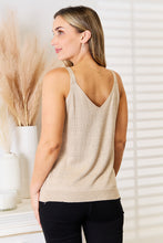 Load image into Gallery viewer, Openwork Scoop Neck Knit Tank Top