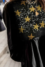 Load image into Gallery viewer, Star Sequin Round Neck Flounce Sleeve Mini Dress