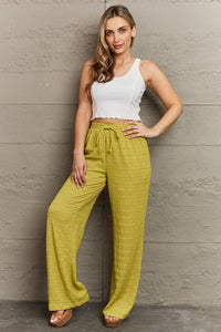 Dainty Delights Textured High Waisted Pants