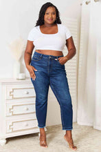Load image into Gallery viewer, High Waist Released Hem Slit Jeans