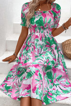 Load image into Gallery viewer, Floral Frill Trim Square Neck Dress