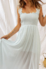 Load image into Gallery viewer, Plaid Ruffle Strap Smocked Maxi Dress