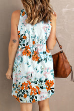 Load image into Gallery viewer, Floral Printed Button Down Sleeveless Magic Dress