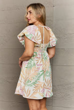 Load image into Gallery viewer, Sugar &amp; Spice Multicolored Leaf Print Mini Dress