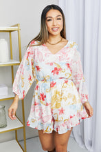 Load image into Gallery viewer, Floral Ruffled V-Neck Romper