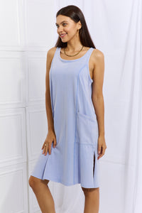 Look Good, Feel Good Washed Sleeveless Casual Dress in Periwinkle