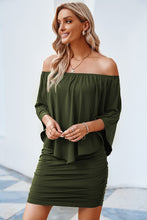 Load image into Gallery viewer, Full Size Off-Shoulder Layered Dress