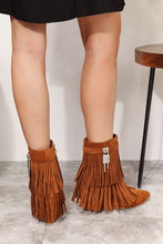 Load image into Gallery viewer, Legend Women&#39;s Tassel Wedge Heel Ankle Booties