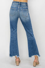 Load image into Gallery viewer, High Waist Raw Hem Flare Jeans