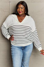 Load image into Gallery viewer, Sew In Love Make Me Smile Striped Oversized Knit Top