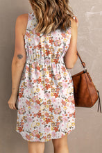Load image into Gallery viewer, Floral Printed Button Down Sleeveless Magic Dress
