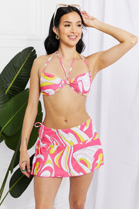 \Disco Dive Bandeau Bikini and Skirt Set