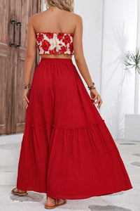 Hola Floral Tube Top and Maxi Skirt Set