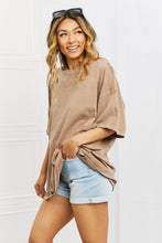 Load image into Gallery viewer, Laid Back Oversized Vintage Wash T-Shirt in Camel