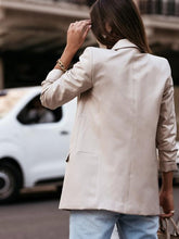 Load image into Gallery viewer, Cool girl Faux Leather Open Front Blazer