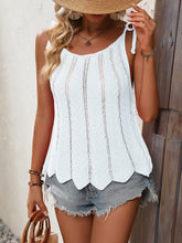 Load image into Gallery viewer, BEACH DAYS Tied Openwork Scoop Neck Sleeveless Tank