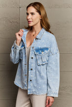 Load image into Gallery viewer, Take A Chance Full Size Western Wash Star Denim Jacket